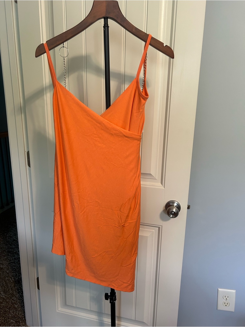 Moda International Orange Wrap Beach Coverup